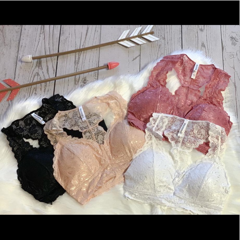 Dusty Rose Lace Bralette